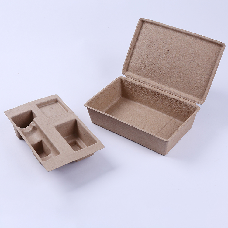 Recycled Corrugated Paper Pulp Molded Box With Insert