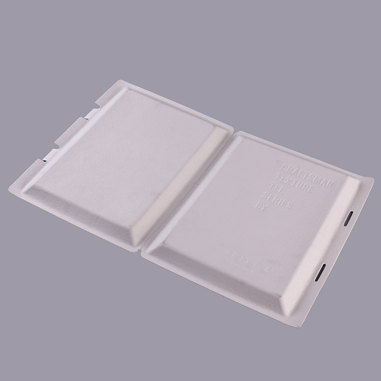 Eco friendly sugarcane bagasse pulp molded clothes packaging box