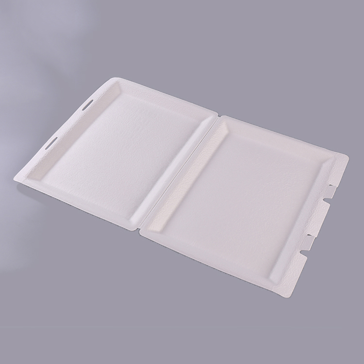 Eco friendly sugarcane bagasse pulp molded clothes packaging box