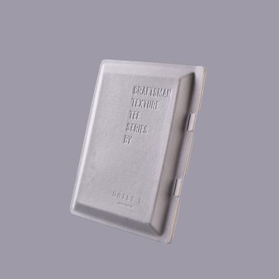 Eco friendly sugarcane bagasse pulp molded clothes packaging box