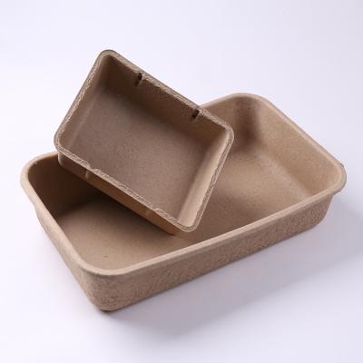 Custom disposable recycled paper pulp molded cat litter tray