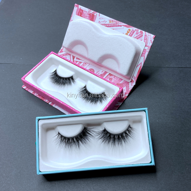 Custom biodegradable paper pulp molded eyelash packaging tray