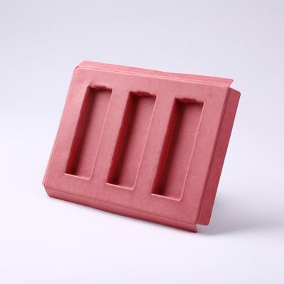 Custom biodegradable bagasse pulp molded tray red color